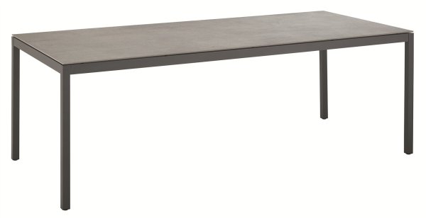 Outdoorlabel Dekton-Dining-Tisch 200 x100cm anthr./ Dekton bromo