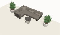 BOOM Lounge 1-Sitzer anthrazit / bombay light grey