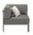 FLOW-LOUNGE-Set 5tlg.anthrazit incl. Sitz- und Rückenkissen anthrazit mit Tisch und Dekokissen light grey