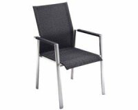 DANCE - Set  5-tlg. edelstahl/ softex coal mit Tisch 160x100cm