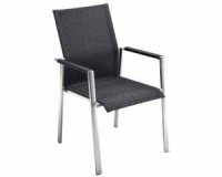 Solpuri Dance Gartenmöbel Dining-Set (4 Plätze) mit tisch 160x100cm edelstahl/softex coal