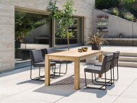 MIA Dining - Set 4-tlg. Sessel  schwarz matt / seidenschwarz