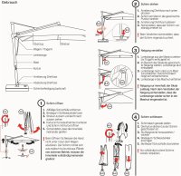 Glatz SOMBRANO® S+ Ampelschirm 300x300cm, Des.158 off white