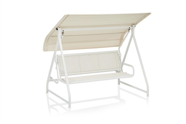 PARADISO Hollywoodschaukel weiß matt/ beige