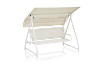 PARADISO Hollywoodschaukel weiß matt/ beige