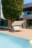 PARADISO Hollywoodschaukel weiß matt/ beige