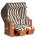 SunnySmart Strandkorb Rustikal 250 XL Plus 2,5-sitzer Halbliegemodell anthrazit/1180