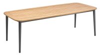 CHARLIE Alu-Tisch 170x100 cm anthr./Teak