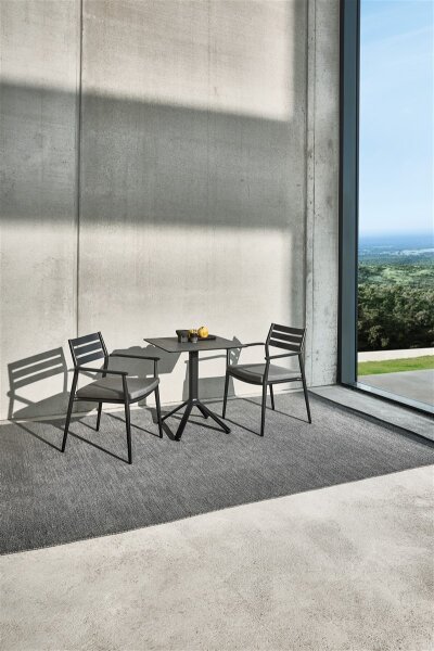 MILANO Klapptisch 70x70 cm anth. / volcano smoke HPL standard