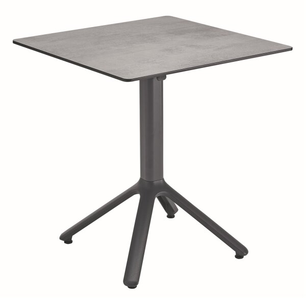 MILANO Klapptisch 70x70 cm anth. / volcano smoke HPL standard