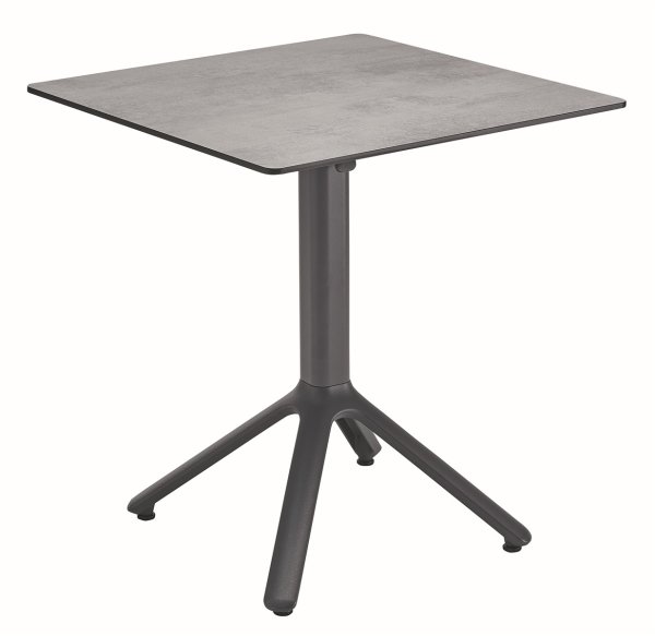 Solpuri MILANO Klapptisch 70x70 cm anth. / volcano smoke HPL standard