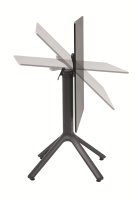 Solpuri MILANO Klapptisch 70x70 cm anth. / volcano smoke HPL standard