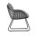 CHILL DiningSessel  anthrazit /incl. Sitz-/Rückenpolster bombay light-grey