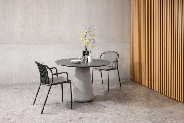 MOOD Stapelsessel anthrazit incl. Sitzkissen anthrazit