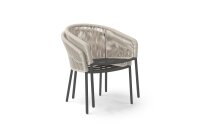 LOOP Stapelsessel  anthracite/sand incl. Sitzkissen bombay beige