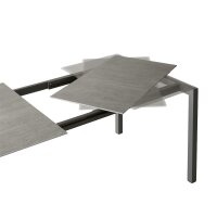 CLASSIC Ausziehtisch "turn+extend" 160/220 x100 cm anthrazit / Keramik brick grey