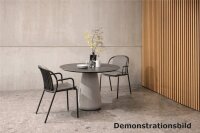 QUEEN Diningtisch Ø120cm beton grey / dekton greta