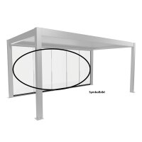 Glasschiebewand klarglas 5,50 m zu Pergola