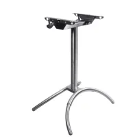 Columbus 1-Säulengestell 80x80 cm edelstahl/teak klappbar