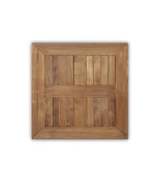 Columbus 1-Säulengestell 80x80 cm edelstahl/teak klappbar