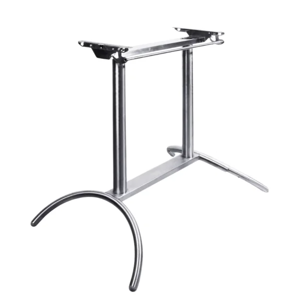 Columbus 2-Säulengestell 120x80 cm edelstahl/teak klappbar